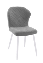 Стул DikLine 239М B22 GREY, ножки белые фото 1