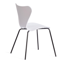 Стул Jacobsen (mod DC 102-1) пластик/металл, 45 х 54.5 х 80 см, White (белый) / Black (черный)  фото 3