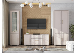 Готовая гостиная Мотру кашемир / шампань комплектация 3