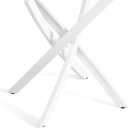 Стол Manzana/Манзана ЛДСП/HPL/металл, 80х80х75см, мрамор светлый/белый фото 4