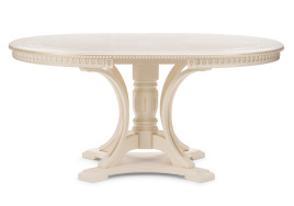 Стол деревянный Нозеан круглый бежевый / золото фото 3