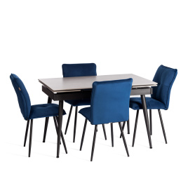 Стул обеденный Sweet LT, велюр, Blue (синий), 41х55х88 см фото 4