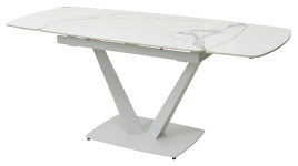 Стол ALATRI 120 GLOSS STATUARIO WHITE SOLID CERAMIC / WHITE, ®DISAUR фото 4