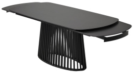 Стол DESIO 180 PURE BLACK SOLID CERAMIC Черный мрамор матовый, керамика/Черный каркас, ®DISAUR фото 5
