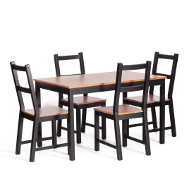 Обеденный комплект Соната (стол + 4 стула) / Sonata dining set массив сосны, стол: 120х75х73см  стул