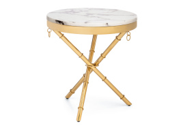 Журнальный стол Monika 50х55 marble / gold фото 1