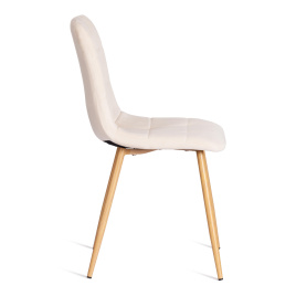 Стул CHILLY (mod. 7094-1) вельвет/металл, 44,5х52,5х86 см, beige (бежевый) HLR2 / натуральный фото 2