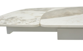Стол RIVOLI 140 GLOSS LUXURY PANDORA SOLID CERAMIC / WHITE, ®DISAUR фото 2