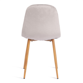 Стул BREEZE (mod. 4724) Велюр/металл , 44 х 53 х 87 см, Light grey (светло-серый) HLR14 / натуральны фото 4