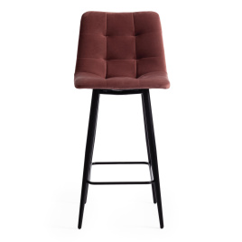 Стул полубарный CHILLY (mod. 7095пб ) ткань/металл, 53x44x94 см, высота до сиденья 66 см, коралловый фото 5