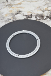 Стол КОЛИЗЕЙ D140 ARCTIC OCEAN, Белый мрамор, керамика / Черный каркас М-City фото 3