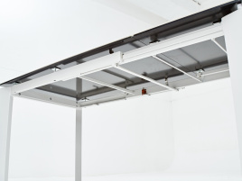 Стол CORNER 120 HIGH GLOSS STATUARIO керамика, стекло/ белый каркас, ®DISAUR фото 5