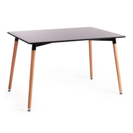 Стол JOHN (mod. T1001) МДФ/дерево, 120 х 80 х 75 см , Black (черный)/ Natural (натуральный) фото 1
