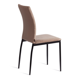 Стул CAPRI (mod. BC565-DC) металл, флок, 43 х 53 х 92 см, Beige (бежевый) HLR8 / черный фото 5
