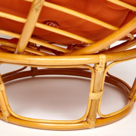 Кресло Папасан/Papasan (23/01 W) /с подушкой и ремешками/ диаметр подушки 122см, 115х101х104см, медо фото 4