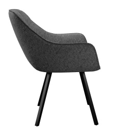 Стул DikLine 252 М поворотный, NS13 GRAPHITE, ножки черные фото 4