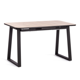 Стол MALTIDO ЛДСП/HPL/металл, 130 х 75+30 х 75 см, Дуб Вотан/чёрный фото 1