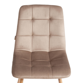 Стул CHILLY (mod. JSC-220) Велюр/металл , 44,5х52,5х88 см, Beige (бежевый) HLR8 / натуральный фото 5