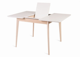 Стол Рэй-0090 (беленый дуб / белая эмаль) Квадратный фото 4