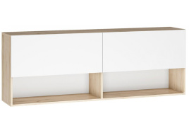 Шкаф Алетра ПЛ01-1600 дуб крафт серый / глянец белый