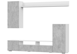 Готовая гостиная Oluwande белый / цемент светлый фото 3