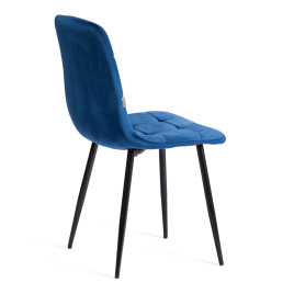 Стул CHILLY (mod. JSC-220) Велюр/металл , 44,5х52,5х88 см, Blue (синий) HLR64 / черный фото 5