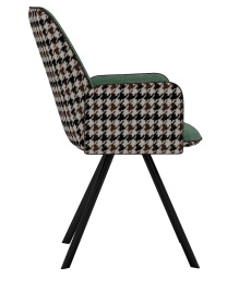 Стул DikLine 293 поворотный SB1/A2 зеленый, ножки черные фото 2