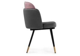 Стул на металлокаркасе Penelopa dark gray / PINK /  black / gold фото 3