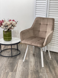 Стул MAVERICK 360 град. поворот. BLUVEL-40 BEIGE/ белый каркас, М-City фото 5