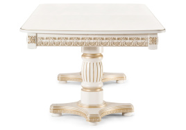 Стол деревянный Морнит 220(320)х110 слоновая кость / золото фото 4