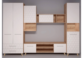 Шкаф Мариус М-05 дуб баррик / белый матовый фото 5