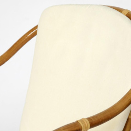 Комплект террасный AKIRA /с подушкой/ skin rattan eco, 54х60х78см / D46х40см, Natural (натуральный) фото 2