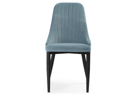 Стул на металлокаркасе Kora light blue / black фото 2