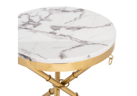Журнальный стол Monika 50х55 marble / gold фото 3