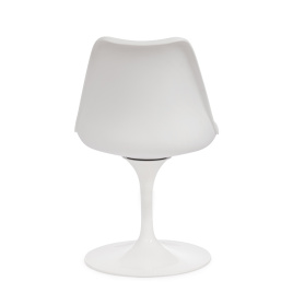 Стул TULIP FASHION CHAIR (mod.109) металл/пластик/PU, 48 x 55 x 81см, белый / белый  фото 4