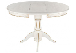 Стол деревянный Павия молочный / золото патина фото 3