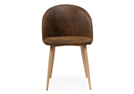 Стул на металлокаркасе Aldo dark brown / wood фото 3