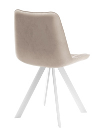 Стул DikLine 229 поворотный, B03 BEIGE, ножки белые фото 3