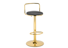 Барный стул Lusia dark gray  / gold фото 1