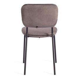 Стул CAROL (mod. UC06) металл, вельвет, 45 х 56 х 82 см, Light grey (светло-серый) HLR24 / черный фото 4
