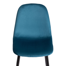 Стул BREEZE (mod. 4724) Велюр/металл , 44 х 53 х 87 см, Dark turquoise (темно-бирюзовый) HLR62 / чер фото 5