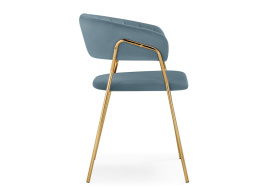 Стул на металлокаркасе Kamelia 1  light blue /gold фото 3