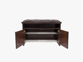 Банкетка "Патриция" (орех, к/з орегон 120, каретная стяжка) Вис фото 3