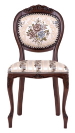 Стул С16 (тон 317 т. коричневый+патина чёрная/ткань никита светлая/полоса (Ц) фото 1