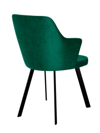 Стул DikLine 245 поворотный, К13 изумруд, ножки черные фото 4