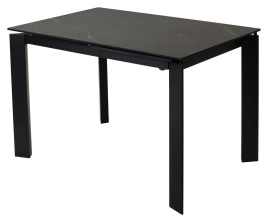Стол CORNER 120 MATT BLACK MARBLE SOLID CERAMIC / BLACK, ®DISAUR фото 1