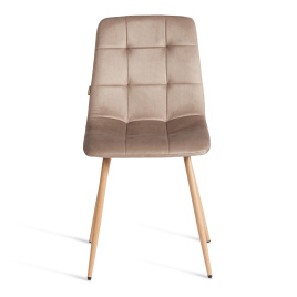 Стул CHILLY (mod. JSC-220) Велюр/металл , 44,5х52,5х88 см, Beige (бежевый) HLR8 / натуральный фото 4