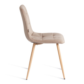 Стул CHILLY (mod. JSC-220) Велюр/металл , 44,5х52,5х88 см, Beige (бежевый) HLR8 / натуральный фото 3