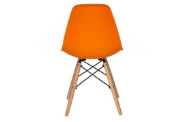 Стул Сindy Eames/Синди Имс (мод. 001) дерево бук/металл/сиденье пластик, 51х46х82см, оранжевый фото 4