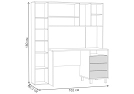 Компьютерный стол Комфорт 12.95 дуб сонома / белый PE шагрень фото 2